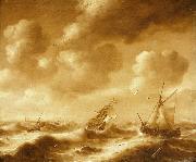 Hendrick van Anthonissen Shipping in a Gale oil painting